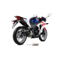 Silencieux MIVV ROUND GP Steel Black Adapt.Honda CBR 250 R 2011-2013