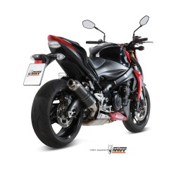 Silencieux MIVV ROUND GP Steel Black Adapt.Suzuki GSX-S 1000/GSX-S 1000 F 2015-...