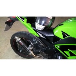 Silencieux MIVV ROUND GP Kawasaki Z 300 2015-2017 et Ninja 300 R 2013-2016