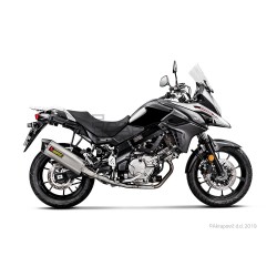 Demi Ligne AKRAPOVIC Slip-On Suzuki DL 650 V-STROM 2017-... Coupelle Carbone