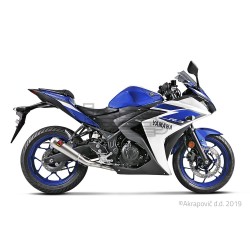 Ligne Complète AKRAPOVIC Racing Line Megaphone Yamaha MT 03 2016-... Et R 3 2015-...