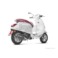 Ligne Complète AKRAPOVIC Racing Line Piaggio VESPA PRIMAVERA I-GET 2017-... Et VESPA SPRINT 125 2017-... Coupelle Carbone