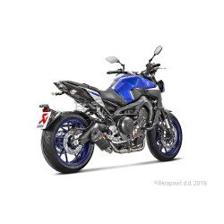 Ligne Complète AKRAPOVIC Racing Line Yamaha MT09 (847 cc) 2013-... Et XSR 900 2016-... Coupelle Carbone