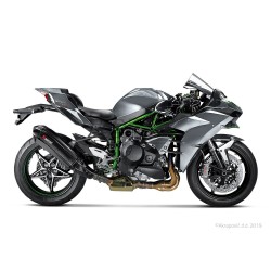 Silencieux AKRAPOVIC Evolution Line Kawasaki H2 NINJA 2015-2016 Coupelle Carbone