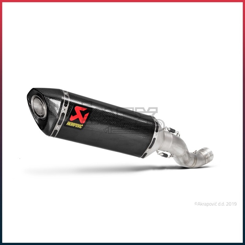 Silencieux AKRAPOVIC Slip-On Aprilia RSV4 RR / RSV 4 RF 2015-2016 Coupelle Carbone