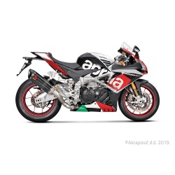 Silencieux AKRAPOVIC Slip-On Aprilia RSV4 RR / RSV 4 RF 2015-2016 Coupelle Carbone