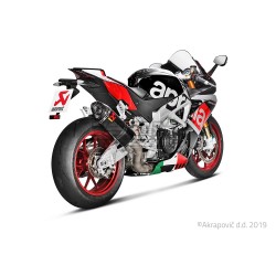 Silencieux AKRAPOVIC Slip-On Aprilia RSV4 RR / RSV 4 RF 2015-2016 Coupelle Carbone