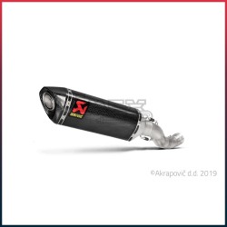 Silencieux AKRAPOVIC Slip-On Aprilia RSV4 RR / RSV 4 RF 2017-... Coupelle Carbone