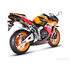 Silencieux AKRAPOVIC Slip-On Honda CBR 600 RR 2013-2017 Coupelle Carbone