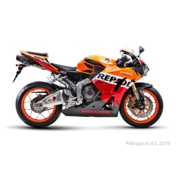 Silencieux AKRAPOVIC Slip-On Honda CBR 600 RR 2013-2017 Coupelle Carbone