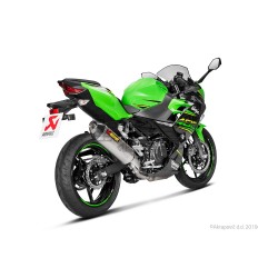 Silencieux AKRAPOVIC Slip-On Kawasaki NINJA 400 2018-... Et Z 400 2019-... Coupelle Carbone