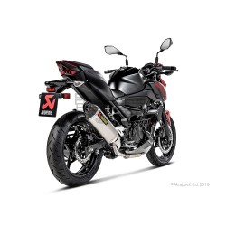 Silencieux AKRAPOVIC Slip-On Kawasaki NINJA 400 2018-... Et Z 400 2019-... Coupelle Carbone