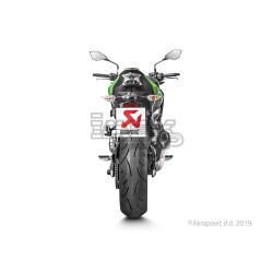 Silencieux AKRAPOVIC Slip-On Kawasaki Z 900 2017-2019 Coupelle Carbone