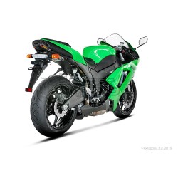 Silencieux AKRAPOVIC Slip-On Kawasaki ZX6R 2007-2008 Coupelle Carbone