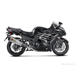 Silencieux AKRAPOVIC Slip-On Kawasaki ZZR 1400 2012-... Coupelle Carbone