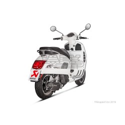 Silencieux AKRAPOVIC Slip-On Piaggio VESPA GTS SUPER IE 2017-... Coupelle Carbone