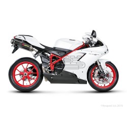 Silencieux AKRAPOVIC Slip-On Racing Ducati 848 IE / EVO