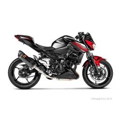Silencieux AKRAPOVIC Slip-On Racing Kawasaki NINJA 400 2018-... Et Z 400 2019-... Coupelle Carbone