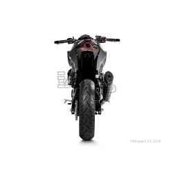 Silencieux AKRAPOVIC Slip-On Racing Kawasaki NINJA 400 2018-... Et Z 400 2019-... Coupelle Carbone