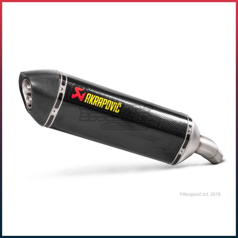 Silencieux AKRAPOVIC Slip-On Suzuki GSX 750 S 2017-... Coupelle Carbone