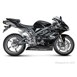 Silencieux AKRAPOVIC Slip-On Triumph DAYTONA 675 / R 2006-2012 Coupelle Carbone