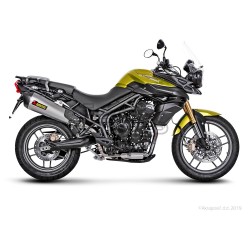 Silencieux AKRAPOVIC Slip-On Triumph TIGER 800 2011-2016 Coupelle Carbone