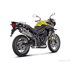 Silencieux AKRAPOVIC Slip-On Triumph TIGER 800 2011-2016 Coupelle Carbone