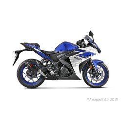 Silencieux AKRAPOVIC Slip-On Yamaha R 3 2015-... Coupelle Carbone