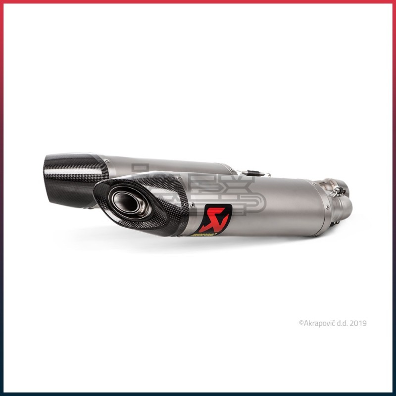 Silencieux AKRAPOVIC Slip-On Aprilia SHIVER 900 2017-... Coupelle Carbone