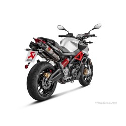 Silencieux AKRAPOVIC Slip-On Aprilia SHIVER 900 2017-... Coupelle Carbone