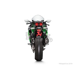 Silencieux AKRAPOVIC Slip-On Kawasaki H2 SX NINJA 2018-... Coupelle Carbone