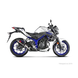 Silencieux AKRAPOVIC Slip-On Yamaha MT 03 2016-... Coupelle Carbone