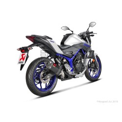 Silencieux AKRAPOVIC Slip-On Yamaha MT 03 2016-... Coupelle Carbone