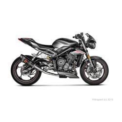 Silencieux AKRAPOVIC Slip-On Triumph STREET TRIPLE 765 S / R / RS 2017-... Coupelle Carbone