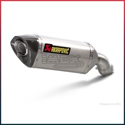 Silencieux AKRAPOVIC Slip-On Kawasaki Z 900 2017-2019 et Z 900 E (A2) 2017-... Coupelle Carbone