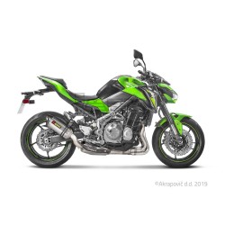 Silencieux AKRAPOVIC Slip-On Kawasaki Z 900 2017-2019 et Z 900 E (A2) 2017-... Coupelle Carbone