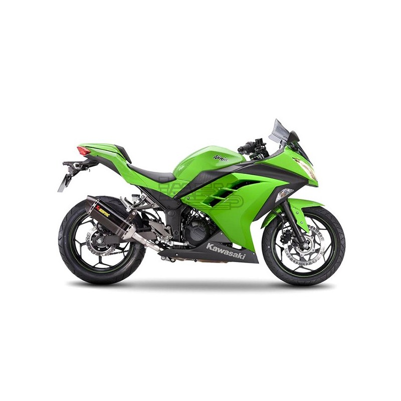 Silencieux AKRAPOVIC Slip-On Racing Kawasaki NINJA 300 R 2013-2016 et Z 300 2015-... Coupelle Carbone