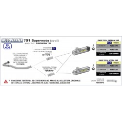 Silencieux ARROW THUNDER Husqvarna 701 SM/ENDURO 2021-... Coupelle Carbone