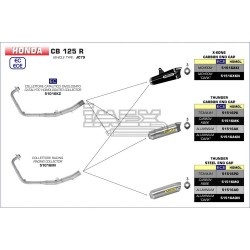 Ligne Complète ARROW THUNDER (coupelle carbone) Honda CB 125 R 2018-2020