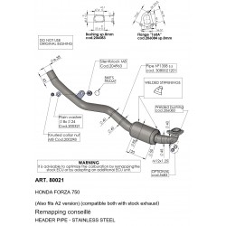 Collecteur LEOVINCE Honda Forza 750 2021-...