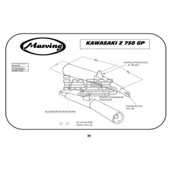 Silencieux MARVING Style Origine Kawasaki GPZ 750 1982