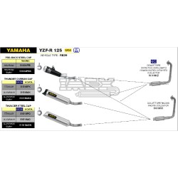 Ligne Complète ARROW PRO-RACE  Yamaha YZF 125 R 2019-2020 et MT 125 2020