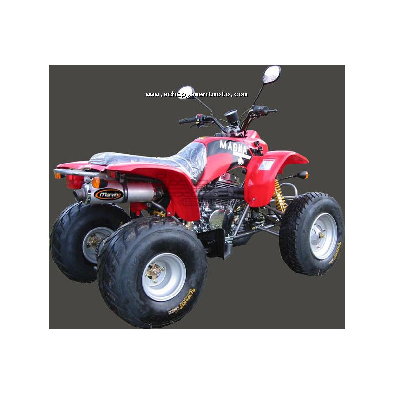 Silencieux Marving Quad Atv Line rond Ø 100 mm pour Barossa 150/170 Cheetah/250 Quaterback/Cheetah 2003-2006