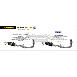 Silencieux ARROW Veloce pour Triumph Trident 660 2021-...