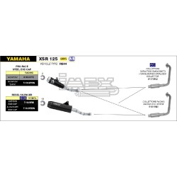 Ligne Complète ARROW PRO-RACE pour Yamaha XSR 125 2021-...