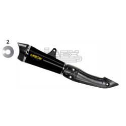 Silencieux ARROW X-KONE Kawasaki NINJA 125 et Z 125 2021-...