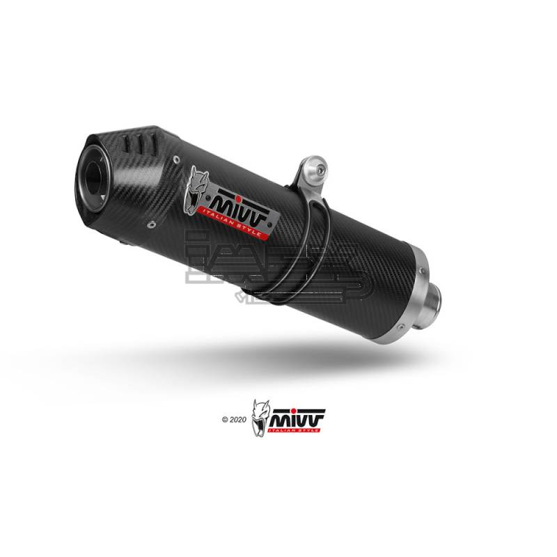 Silencieux MIVV SPORTLINE (coupelle carbone) ovale TRIUMPH TIGER SPORT 1050 2017-2021