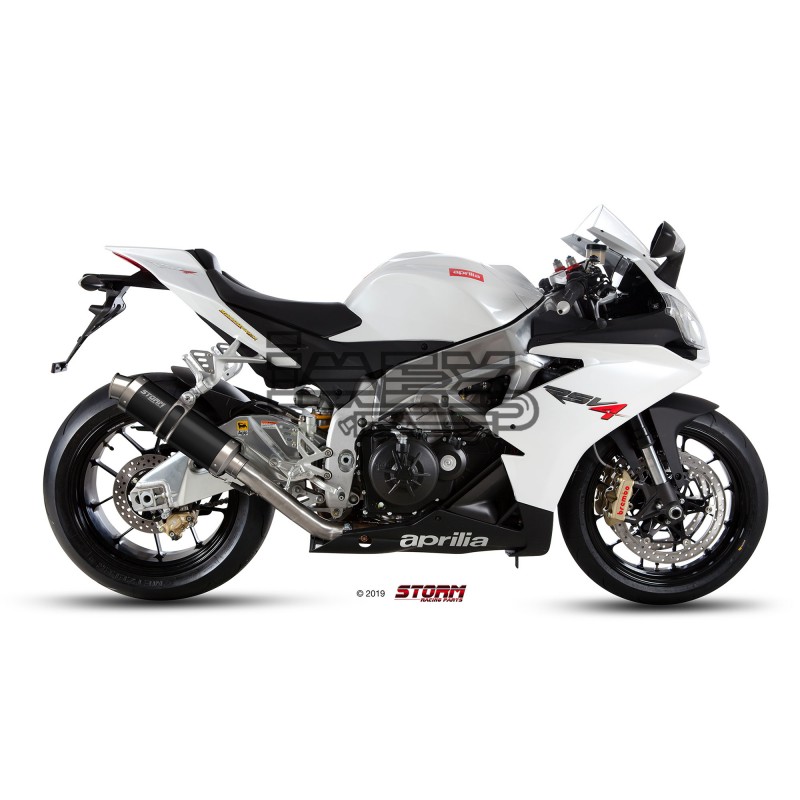 Silencieux Storm GP Adapt. APRILIA RSV4/Factory 2009-2014 et Tuono 1000 V4R/APRC 2011-2015 Silencieux Storm GP Adapt. APRILIA RSV4/Factory 2009-2014 et Tuono 1000 V4R/APRC 2011-2015