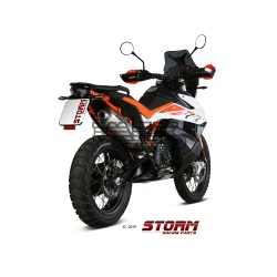 Silencieux Storm Ovale Adapt. KTM 790 ADVENTURE / R 2019-..., 890 ADVENTURE / R 2020-... et 890 SMT 2023-...