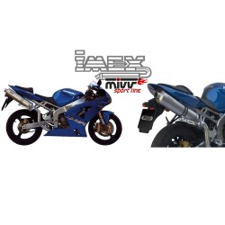 Silencieux MIVV OVAL KAWASAKI ZX6RR 2003-2004 position haute